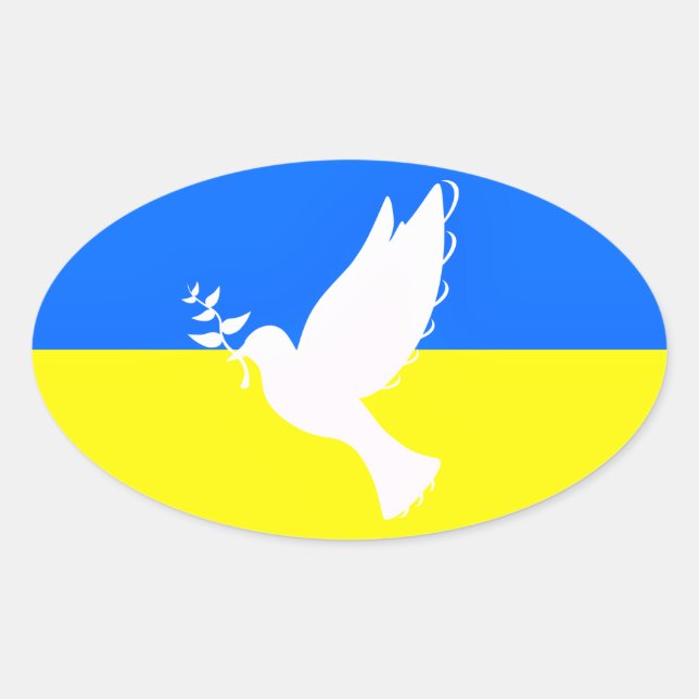 Support Ukraine Sticker Dove of Peace - Freedom (Front)