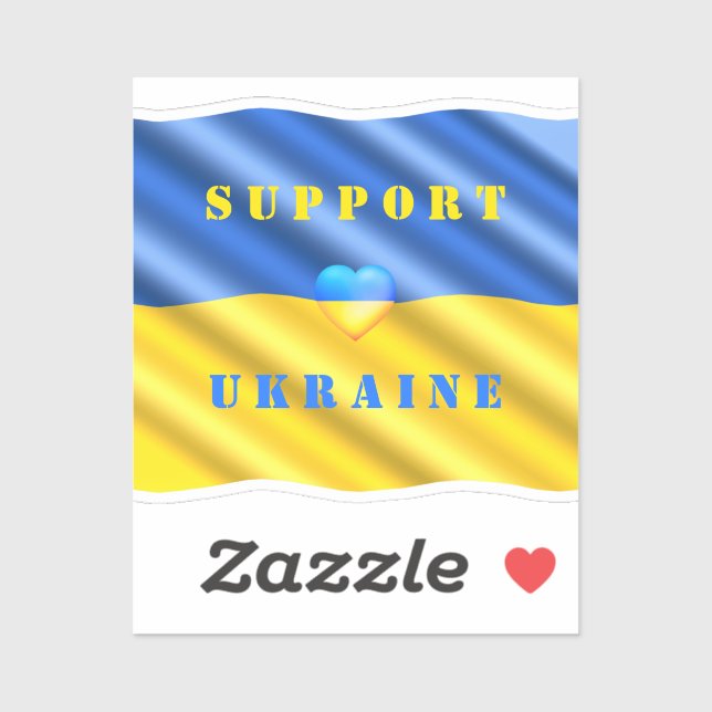 Support Ukraine Sticker Ukrainian Flag - Freedom (Sheet)