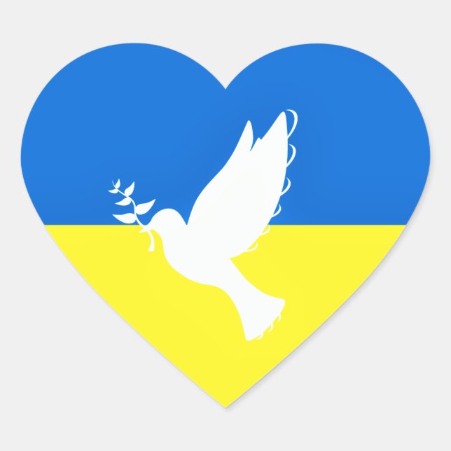 Support Ukraine Stickers Dove of Peace - Freedom (Front)