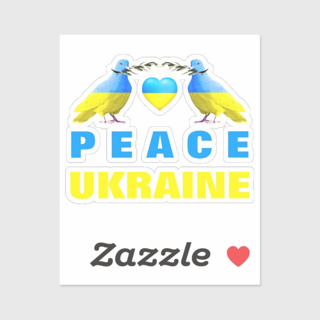 Support Ukraine Stickers Peace Dove - Freedom (Sheet)