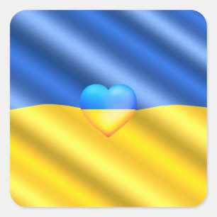 Support Ukraine Stickers Ukrainian Flag - Freedom
