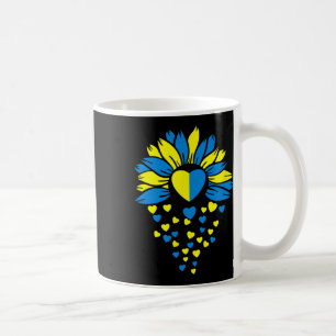 Support Ukraine Sunflower Heart Coffee Mug