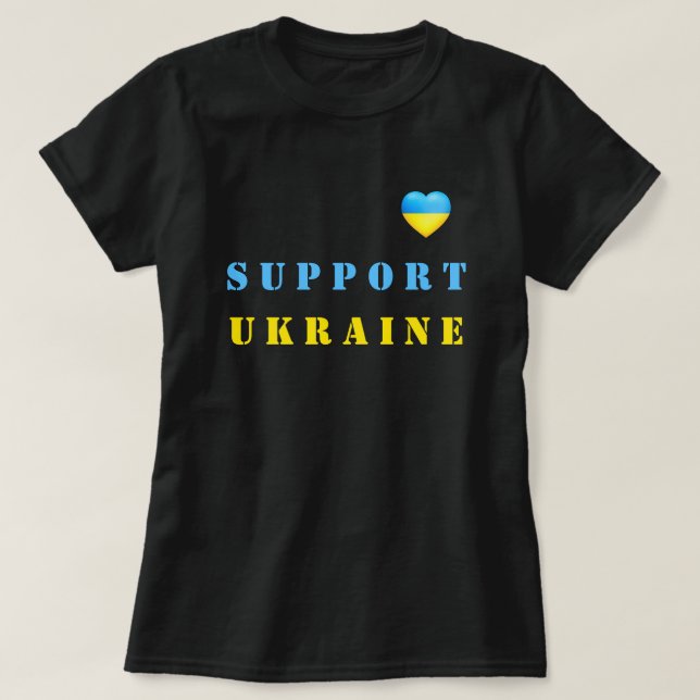 Support Ukraine T-Shirt ♡ Flag Of Ukraine  (Design Front)