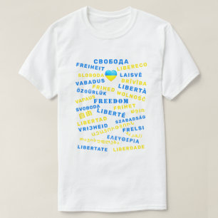 Support Ukraine T-Shirt Freedom Text International