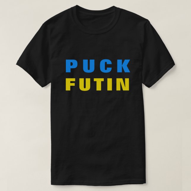 Support Ukraine T-Shirt Puck Futin (Design Front)