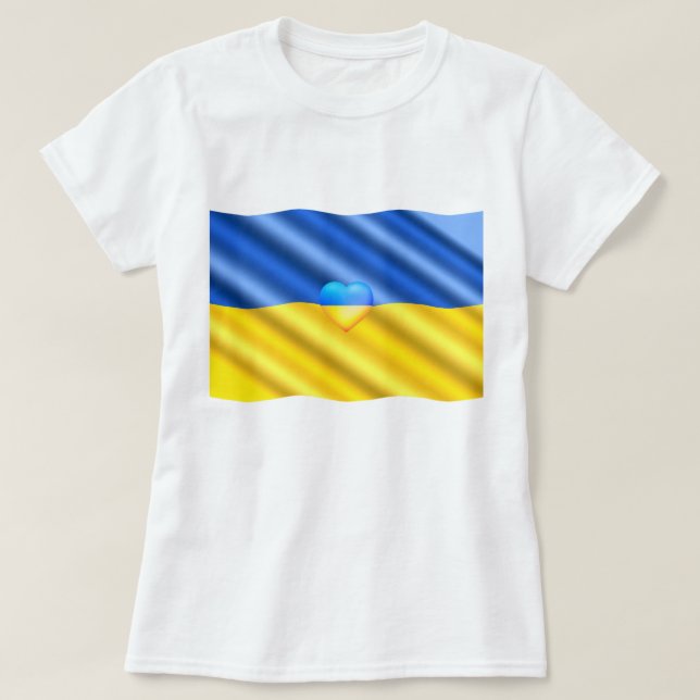 Support Ukraine T-Shirt Ukrainian Flag - Freedom (Design Front)