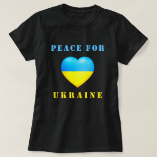 Support Ukraine T-Shirt Ukrainian Flag Heart