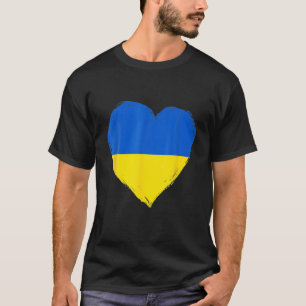 Support Ukraine Ukrainian Flag Heart Vintage Mens T-Shirt
