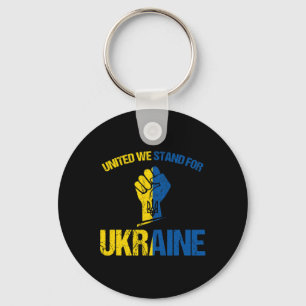 Support Ukraine - United We Stand For Ukraine Ukra Key Ring