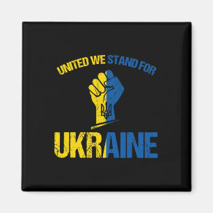 Support Ukraine - United We Stand For Ukraine Ukra Magnet