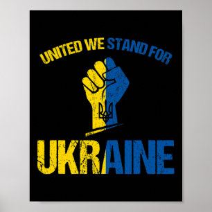 Support Ukraine - United We Stand For Ukraine Ukra Poster
