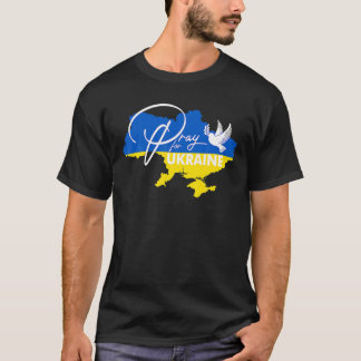 Support Ukrainians Flag Pray For Ukraine Flag Free T-Shirt