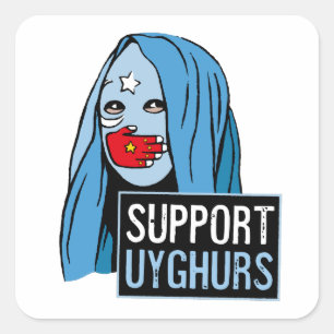 Support Uyghurs Square Sticker