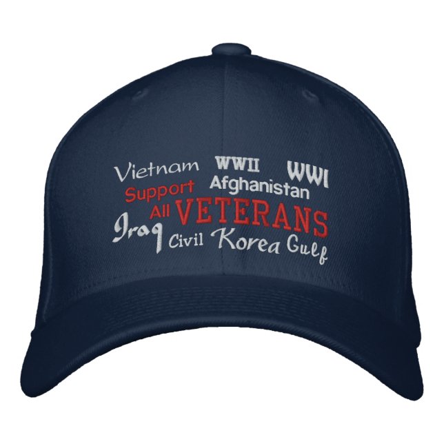 Support Veterans - Embroidered Hat (Front)