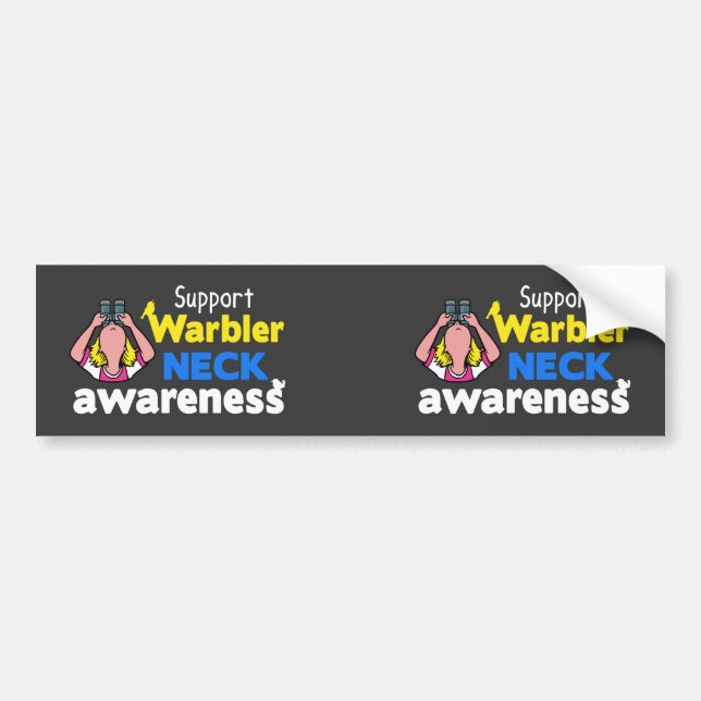 Support Warbler Neck Awareness Bumper Sticker (Front)