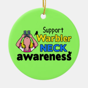 Support Warbler Neck Awareness Ceramic Tree Decoration