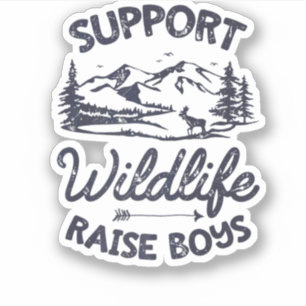 Support Wildlife Raise Boys T shirt Mum Dad Mother
