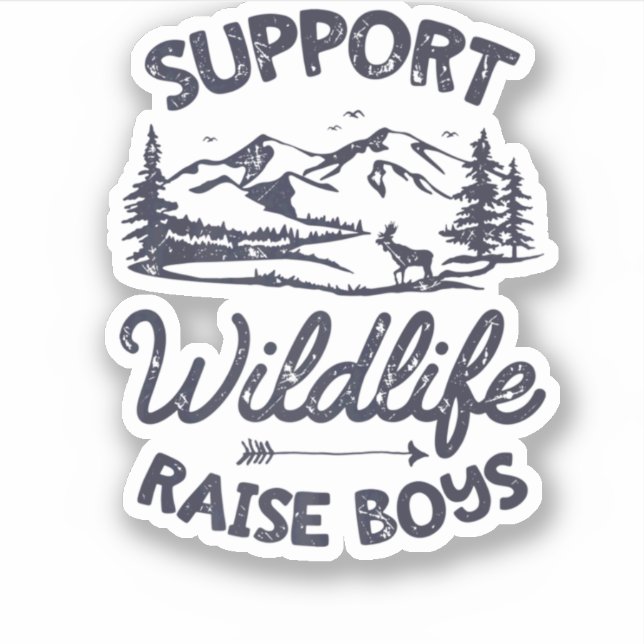 Support Wildlife Raise Boys T shirt Mum Dad Mother (Front)