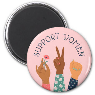 "Support Women" Feminist Magnet