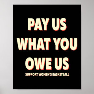 Support Women's Sketll Pay Us What You Owe Us Poster