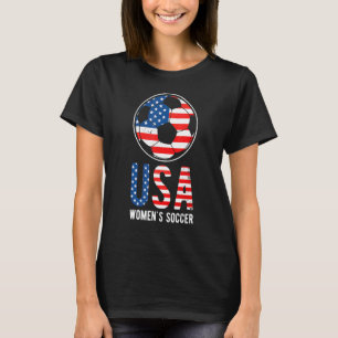 Support Womens Soccer Usa National Flag Patriotic  T-Shirt