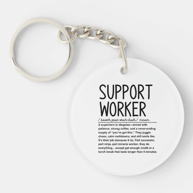 Support worker key ring (Front)