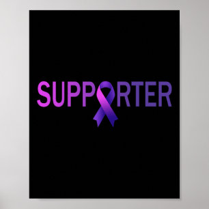 Support World Cancer Day Lavender Graphic Kids And Poster