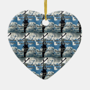 Support your Lineman Ceramic Tree Decoration