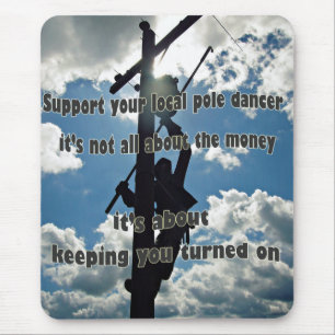 Support your Lineman Mouse Mat