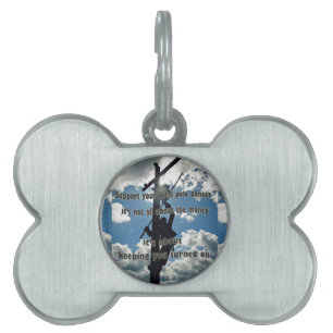 Support your Lineman Pet Name Tag