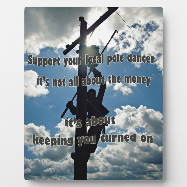 Support your Lineman Plaque (Front)