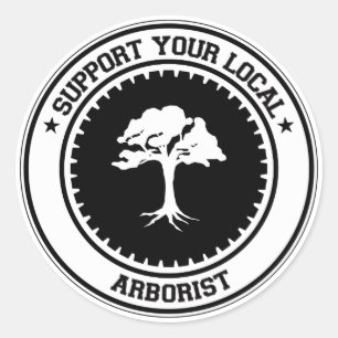 Support Your Local Arborist Classic Round Sticker