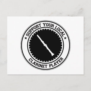 Support Your Local Clarinet Player Postcard