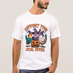 Support Your Local Coven Funny Halloween Witch Chi T-Shirt
