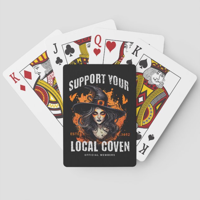 Support Your Local Coven Playing Cards (Back)