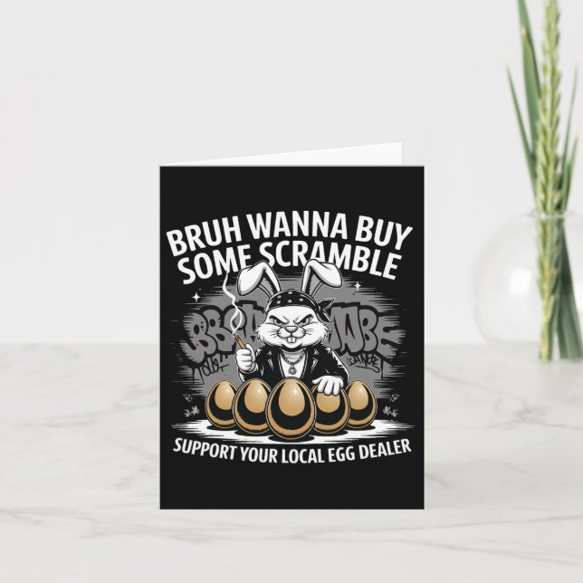 Support Your Local Egg Dealer Funny Easter Bunny E Card (Front)