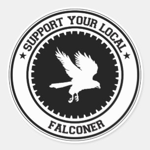 Support Your Local Falconer Classic Round Sticker