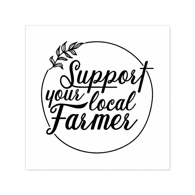 Support Your local farmer Market Theme Self-inking Stamp (Design)