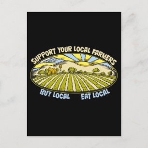 Support Your Local Farmers Postcard