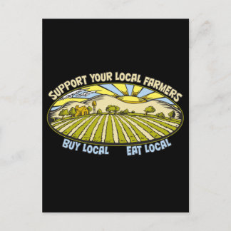 Support Your Local Farmers Postcard