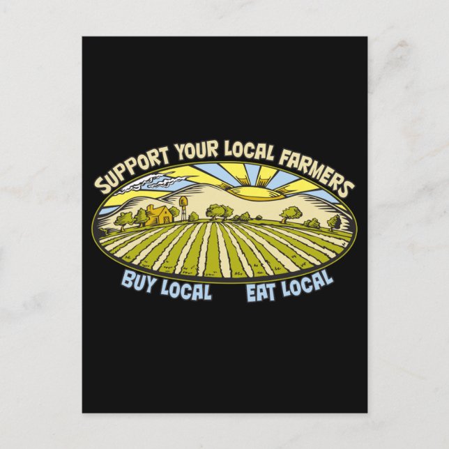 Support Your Local Farmers Postcard (Front)