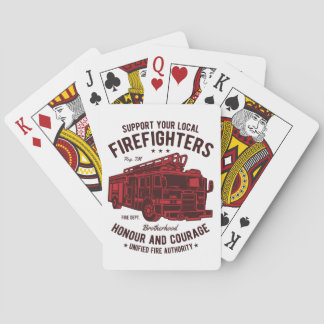 Support your local Fire Fighters Playing Cards