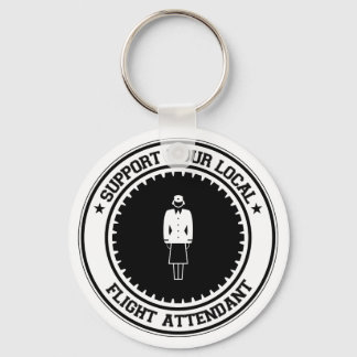 Support Your Local Flight Attendant Key Ring