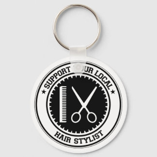 Support Your Local Hair Stylist Key Ring