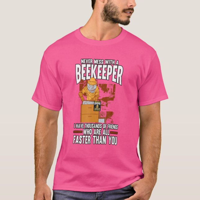 Support Your Local Honey Bee Beekeeper Beekeeping T-Shirt (Front)