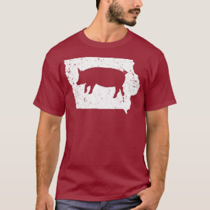 Support Your Local Iowa Hog Farmers IA Pig Tee