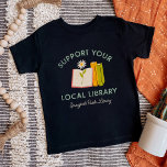 Support Your Local Library Custom Baby T-Shirt<br><div class="desc">Show your love for reading and community with this custom “Support Your Local Library” t-shirt featuring a cute hand-drawn books and flower graphic. Personalise it with your library name, town, or city for a thoughtful and meaningful design. A perfect gift for book lovers, teachers, librarians, or anyone passionate about supporting...</div>