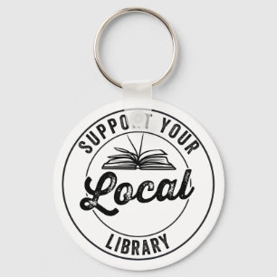 support your local library key ring