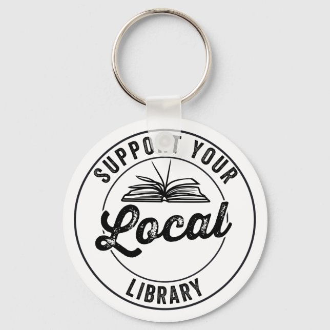support your local library key ring (Front)