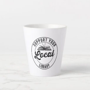 support your local library latte mug